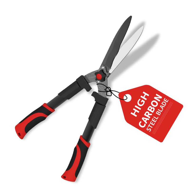 GARTOL 23-Inch Hedge Shears with 9â€˜â€™ Extra Thick High Carbon Steel Wavy-Blade, Precision Cutting | Rust-Resistant Ergonomic Handles with TPR Grip, Adjustable Tension Knob & Shock-Absorbing Bumpers - Image 1